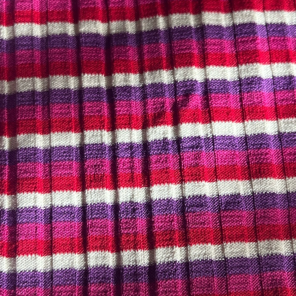 NWT Year Of Ours L Striped Pink Ribbed Flared retro festival vibe Pants - Picture 9 of 9